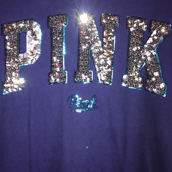 PINK Victoria Secrets Sequin Long Sleeve T-shirt - Picture 2 of 5